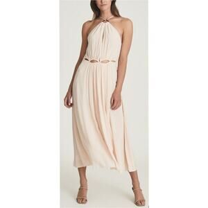 NWTG Reiss Matra Cream Halter Midi Dress Size 10